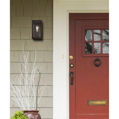 Westinghouse Wrightsville 1Lt Wall Light, Bronze/Clear Raindrop Glass