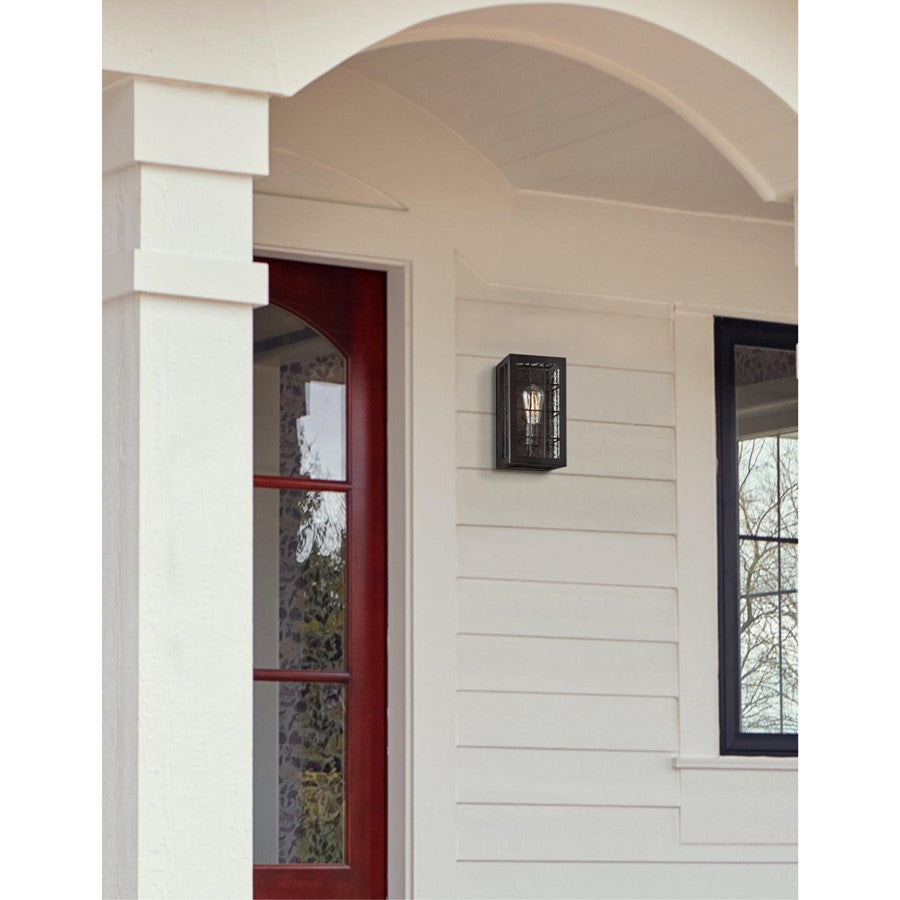 Westinghouse Wrightsville 1Lt Wall Light, Bronze/Clear Raindrop Glass