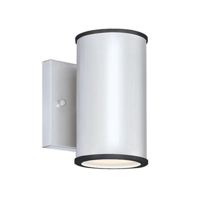 Westinghouse Mayslick 7in 1-Light Outdoor Sconce | Contemporary Nickel Luster and Frosted Glass | Entryway & Deck | 5 x 5 x 7 in | Model 6580700