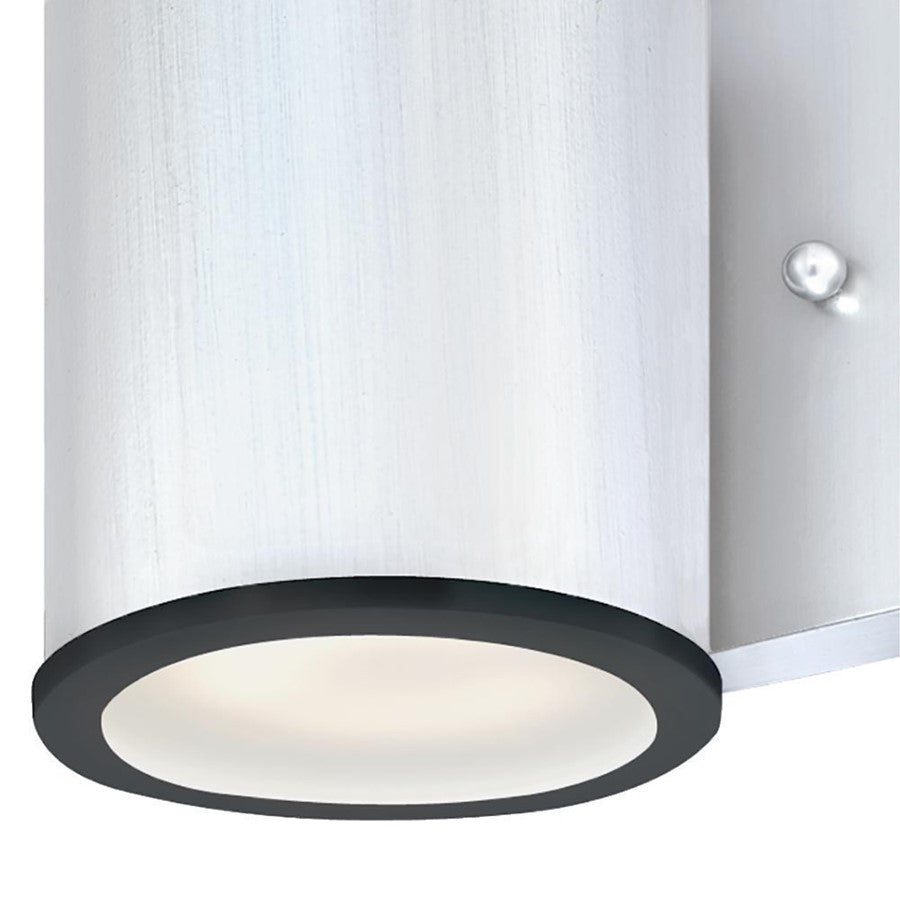 Westinghouse Mayslick 7in 1-Light Outdoor Sconce | Contemporary Nickel Luster and Frosted Glass | Entryway & Deck | 5 x 5 x 7 in | Model 6580700