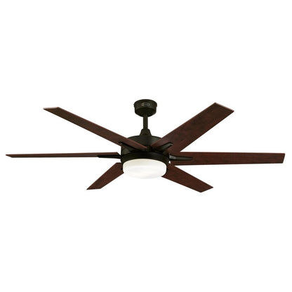Westinghouse Cayuga 60in 6-Blade Ceiling Fan | Oil Rubbed Bronze and Applewood Plywood Blades | Living Room & Large Bedroom | Model 7207800