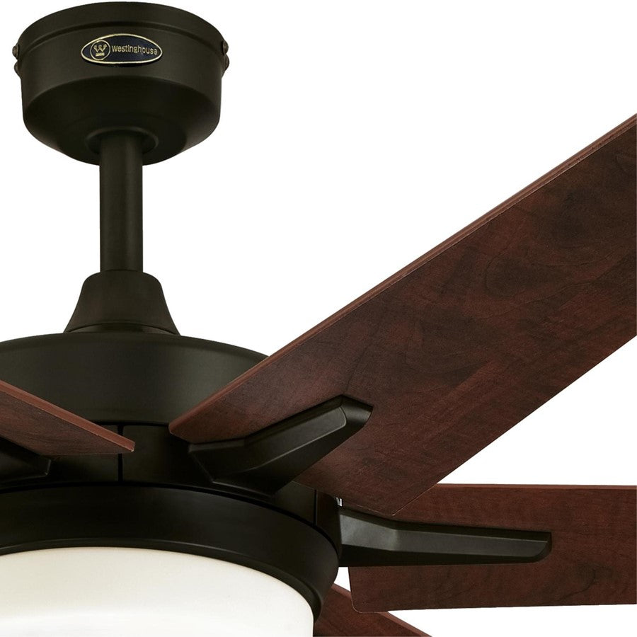 Westinghouse Cayuga 60in 6-Blade Ceiling Fan | Oil Rubbed Bronze and Applewood Plywood Blades | Living Room & Large Bedroom | Model 7207800
