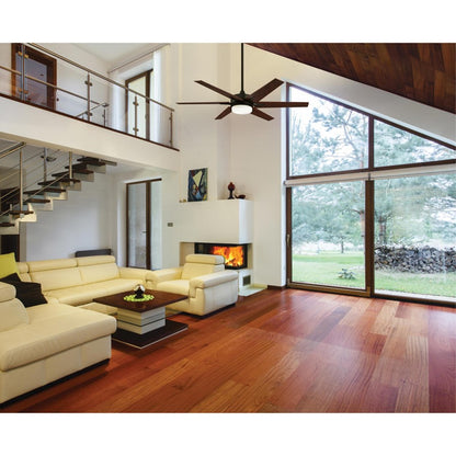 Westinghouse Cayuga 60in 6-Blade Ceiling Fan | Oil Rubbed Bronze and Applewood Plywood Blades | Living Room & Large Bedroom | Model 7207800