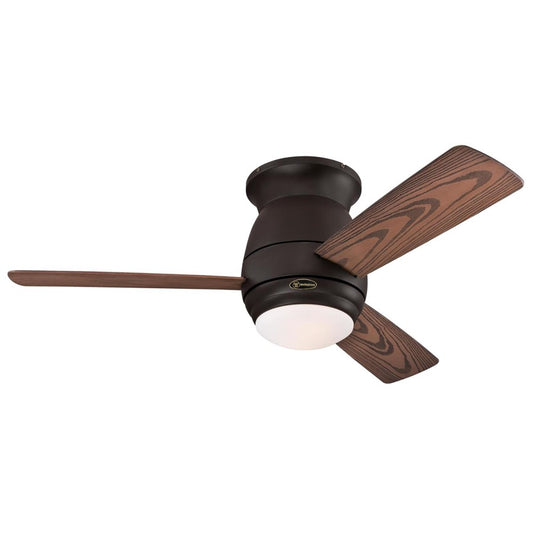 Westinghouse Halley 44in 3-Blade LED Ceiling Fan | Contemporary Oil Rubbed Bronze and Opal Frosted Glass | Covered Patio & Living | Model 7217800