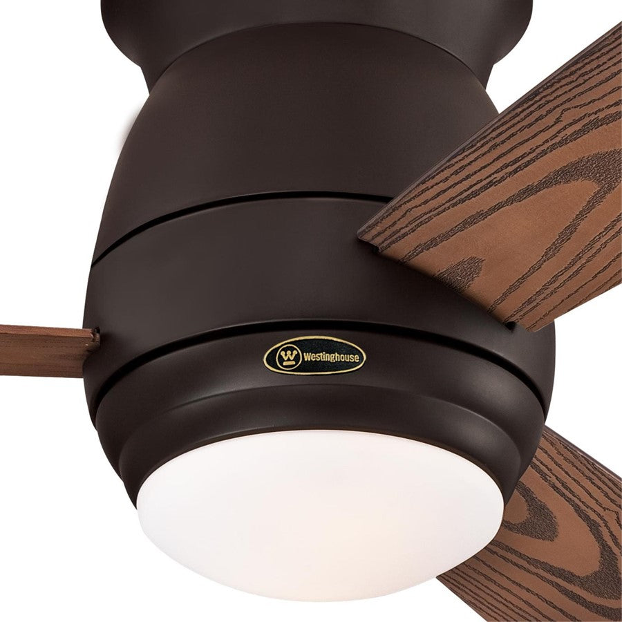 Westinghouse Halley 44in 3-Blade LED Ceiling Fan | Contemporary Oil Rubbed Bronze and Opal Frosted Glass | Covered Patio & Living | Model 7217800