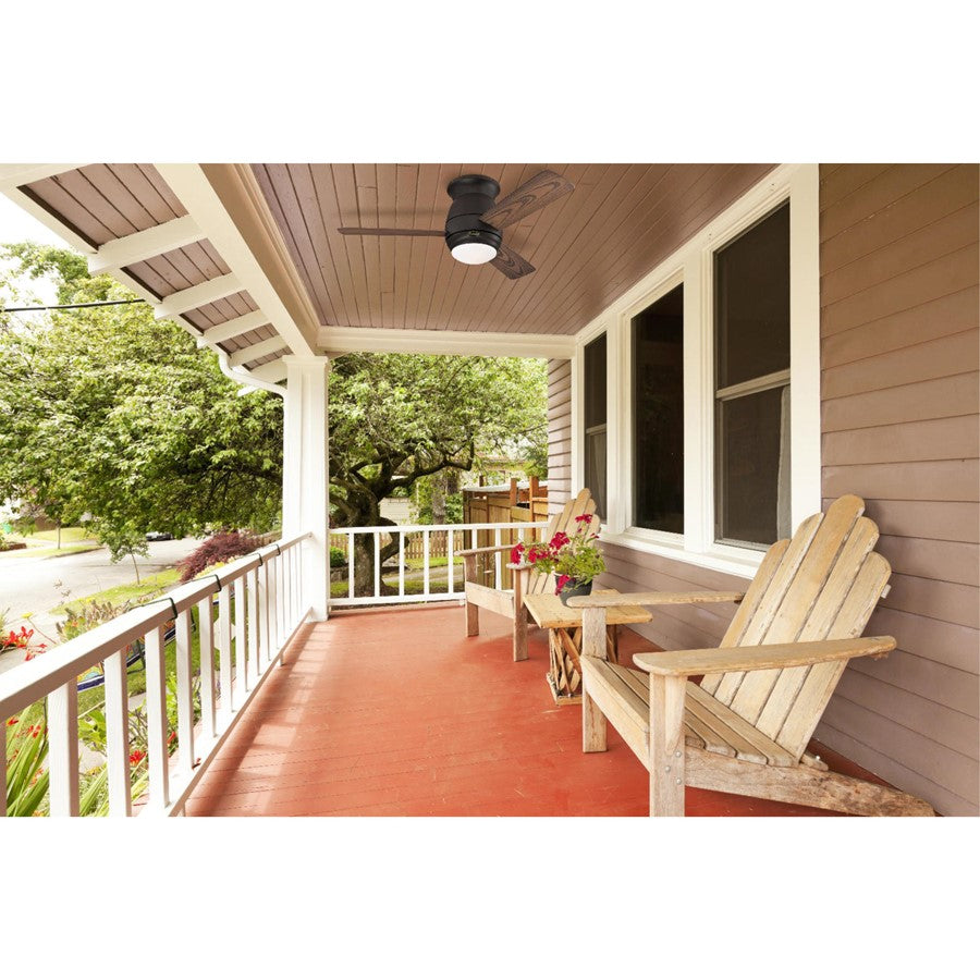Westinghouse Halley 44in 3-Blade LED Ceiling Fan | Contemporary Oil Rubbed Bronze and Opal Frosted Glass | Covered Patio & Living | Model 7217800