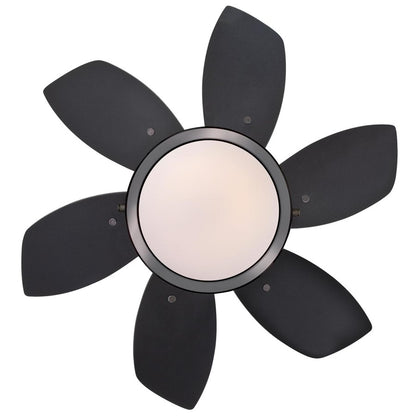 Westinghouse Quince 24in 6-Blade LED Ceiling Fan | Gun Metal and Reversible Black/Graphite MDF | Small Bedrooms & Kitchens | Model 7224600