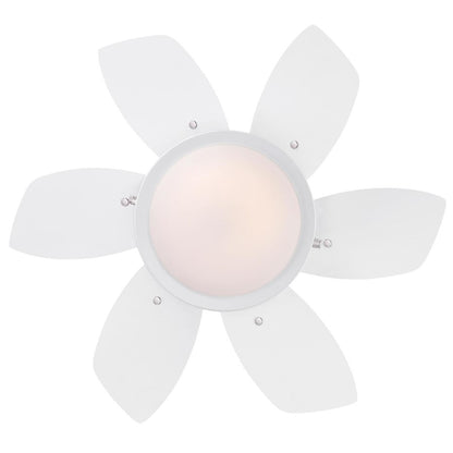 Westinghouse Quince 24in 6-Blade LED Ceiling Fan | White and Reversible White/Beech MDF | Small Bedrooms & Kitchens | Model 7224700