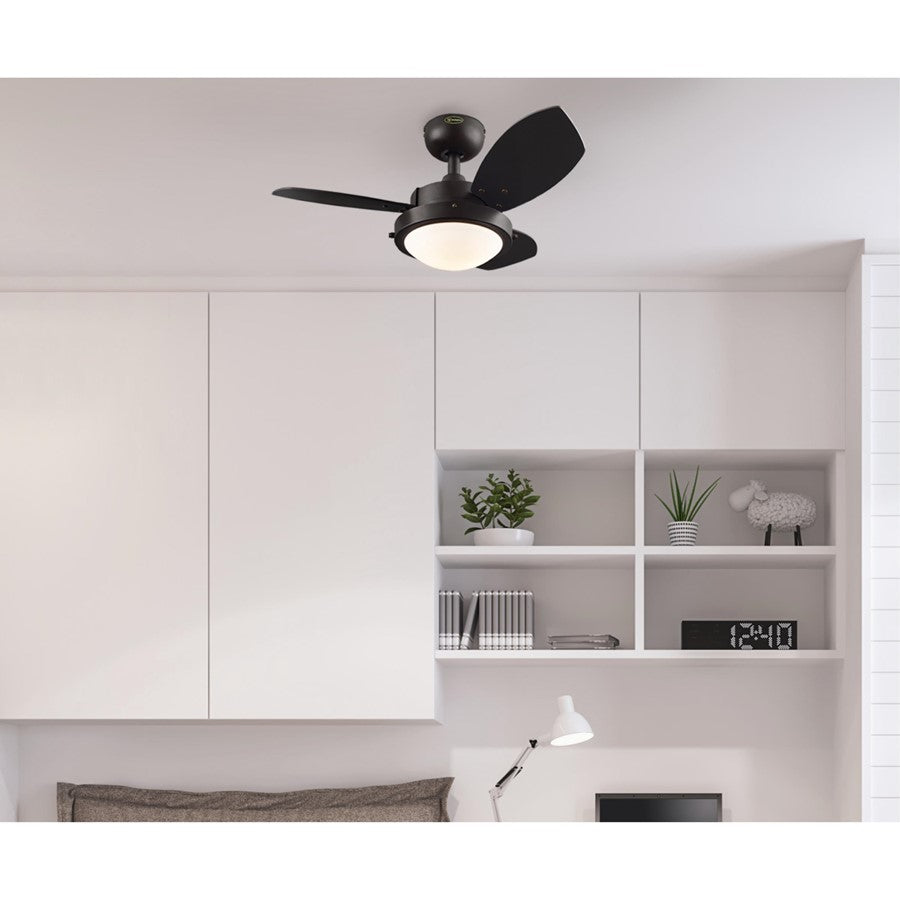 Westinghouse Wengue 3Bld 30" Ceiling Fan, LED Light, Espresso/Espresso