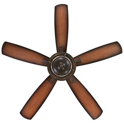 Westinghouse Brentford 52in 5-Blade LED Ceiling Fan | Rustic Aged Walnut and Dark Cherry ABS Blades | Covered Patio & Gazebo | Model 7233400