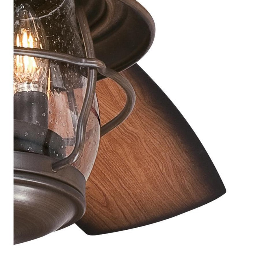 Westinghouse Brentford 52in 5-Blade LED Ceiling Fan | Rustic Aged Walnut and Dark Cherry ABS Blades | Covered Patio & Gazebo | Model 7233400