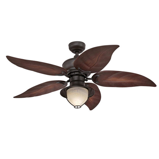 Westinghouse Oasis 48in 5-Blade Ceiling Fan | Rustic Oil Rubbed Bronze and Mahogany ABS | Covered Patios & Large Living Rooms | Model 7236200