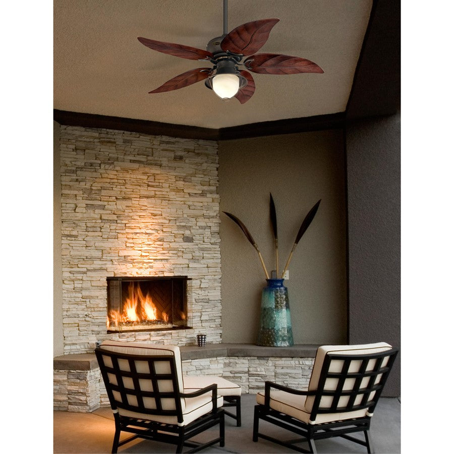 Westinghouse Oasis 48in 5-Blade Ceiling Fan | Rustic Oil Rubbed Bronze and Mahogany ABS | Covered Patios & Large Living Rooms | Model 7236200