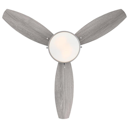 Westinghouse Alloy 42in 3-Blade Ceiling Fan | Contemporary Brushed Nickel and Weathered Oak MDF Blades | Small Rooms up to 100 sq ft | Model 7305100