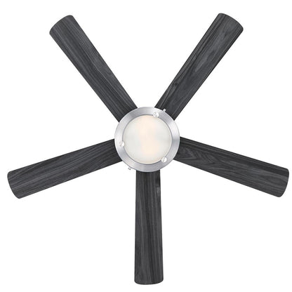 Westinghouse Comet 52in 5-Blade Ceiling Fan | Transitional Brushed Nickel and Charcoal Plywood Blades | Great Rooms up to 400 sq ft | Model 7305400