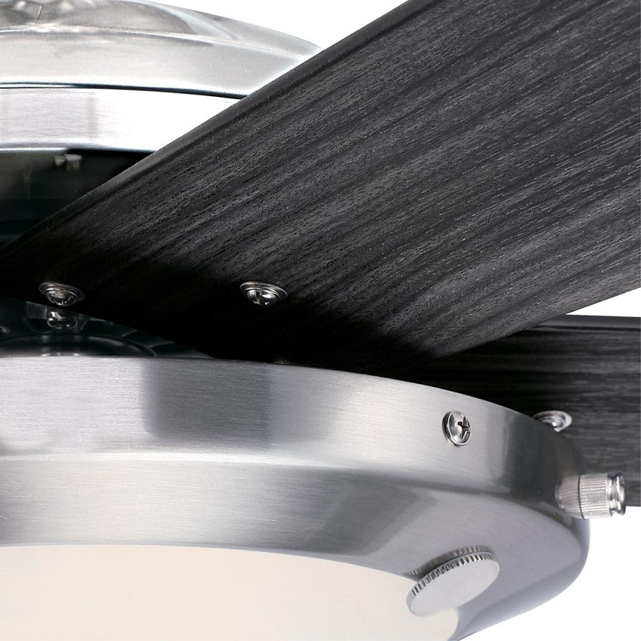 Westinghouse Comet 52in 5-Blade Ceiling Fan | Transitional Brushed Nickel and Charcoal Plywood Blades | Great Rooms up to 400 sq ft | Model 7305400