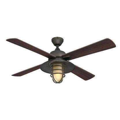 Westinghouse Porto 52in 1-Light Ceiling Fan | Black-Bronze and Dark Walnut Plywood Blades | Living Room & Dining Room | Model 74005B00