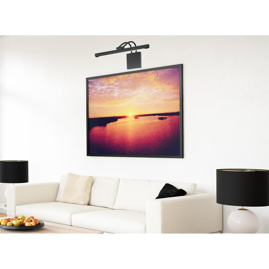Westinghouse 17in 1-Light Picture Light | Matte Black Aluminum & Steel | Living Room & Hallway Accent | 794 Lumens 3000K Dimmable | Model 7501600