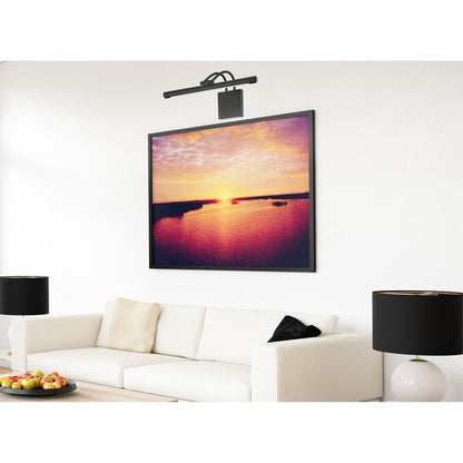 Westinghouse 17in 1-Light Picture Light | Matte Black Aluminum & Steel | Living Room & Hallway Accent | 794 Lumens 3000K Dimmable | Model 7501600