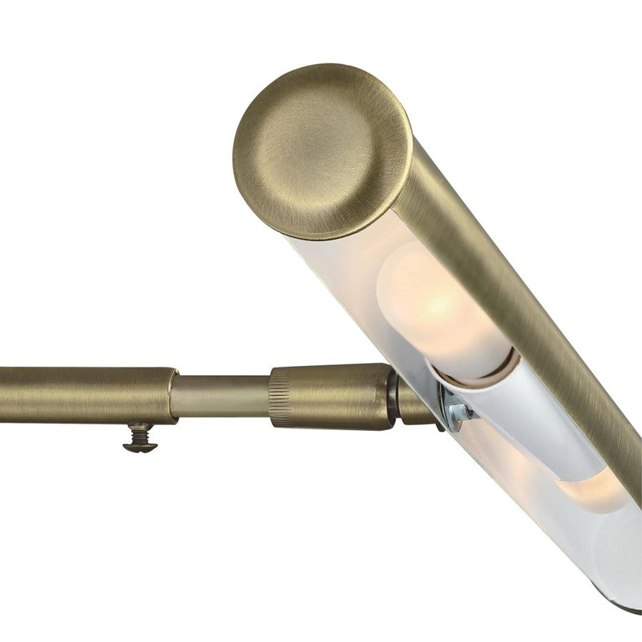 Westinghouse Slimline 14in 2-Light Picture Light | Traditional Antique Brass Steel | Living Room & Hallway Art Illumination | Model 7505300