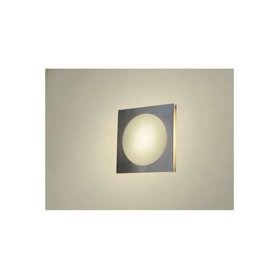 WPT Design Basic Pared 7in 1-Light Wall Sconce | Brushed Stainless Steel and White Glass | Hallway & Bedroom Accent | Model BASICPARED-BS-PY