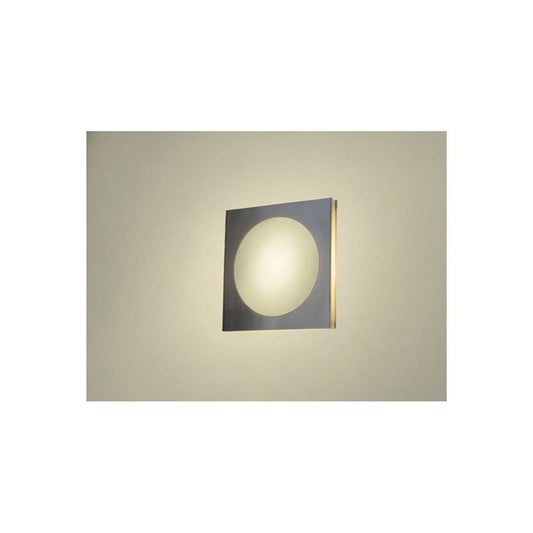 WPT Design Basic Pared 7in 1-Light Wall Sconce | Brushed Stainless Steel and White Glass | Hallway & Bedroom Accent | Model BASICPARED-BS-PY