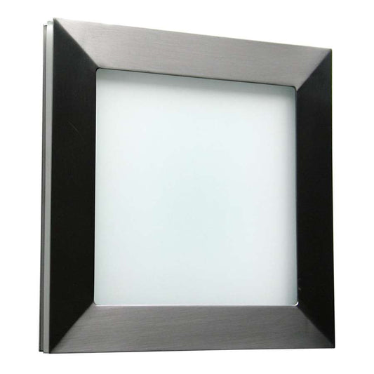 WPT Design Basic Pared 7in 1-Light Wall Sconce | Brushed Stainless Steel and White Glass | Hallway & Bedroom Accent | Model BASICPARED-BS-STD