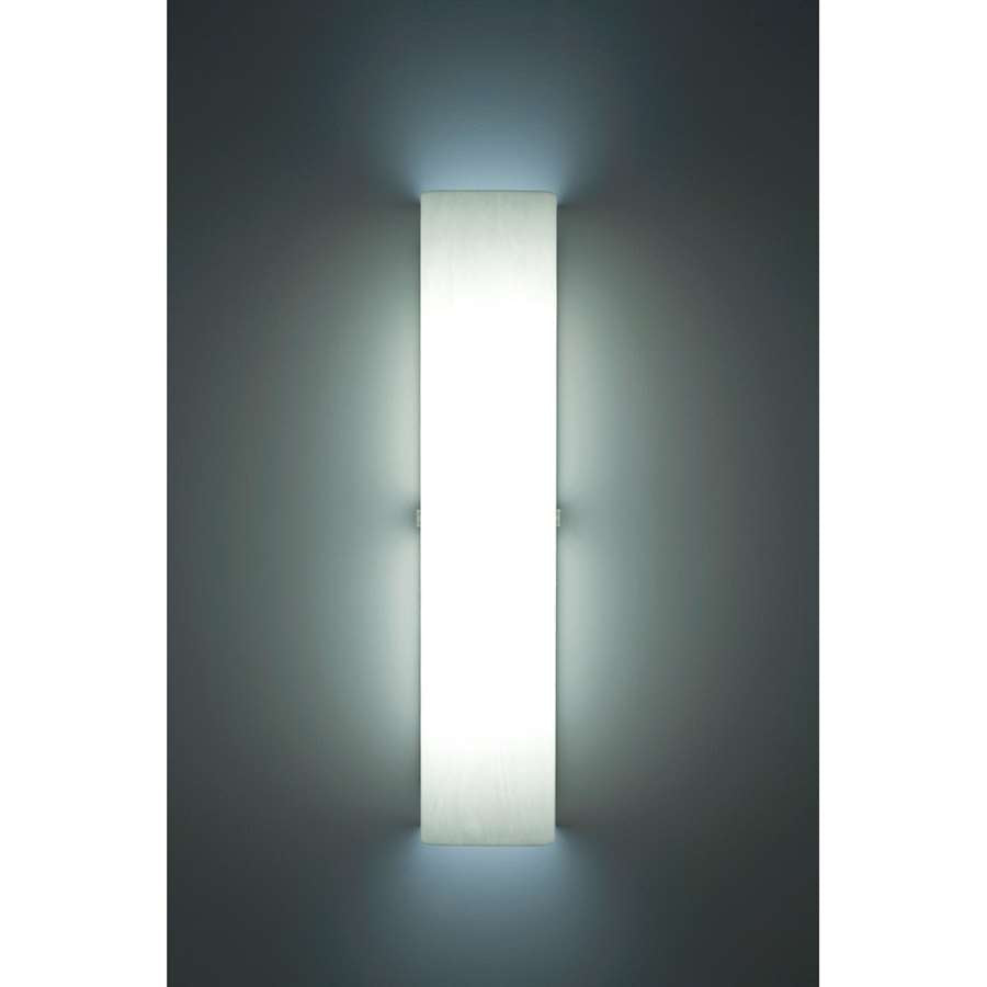 WPT Design Channel 28in 2-Light Wall Sconce | Bronze and White Glass | Hallway & Bedroom Accent | 6 x 4 x 28 in | Model CHAN-STD-BZ-WH