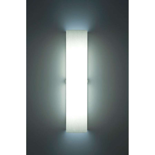 WPT Design Channel 28in 2-Light Wall Sconce | Bronze and White Glass | Hallway & Bedroom Accent | 6 x 4 x 28 in | Model CHAN-STD-BZ-WH