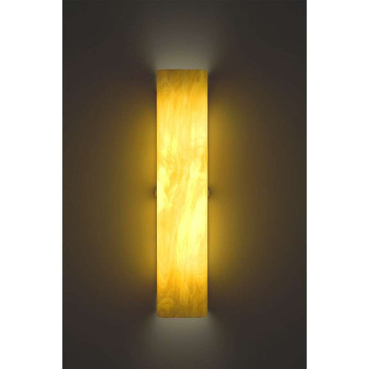 WPT Design Channel Standard 28in 2-Light Wall Sconce | Modern Toffee Glass and Metal | Hallway & Bathroom | 6 x 4 x 28 in | Model CHAN-STD-SV-TF