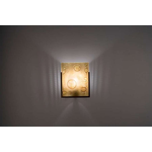 WPT Design FN 1 10in 1-Light Wall Sconce | Stainless Steel and Phantom Dark Amber Glass | Hallway & Bedroom Accent | Model FN1-SS-PHDKAM