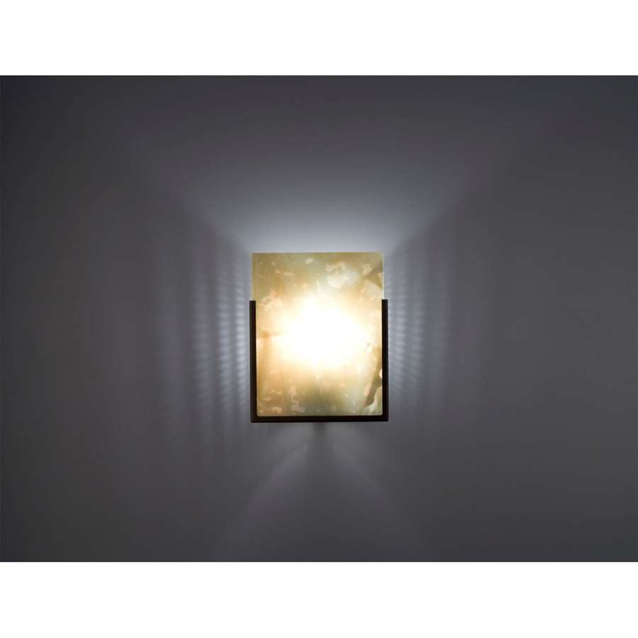 WPT Design FN 1-Light Stainless Steel Wall Sconce | Art Glass Zinfandel | Hallway & Bedroom Accent | 8 x 4 x 10 in | Model FN1-SS-ZIN