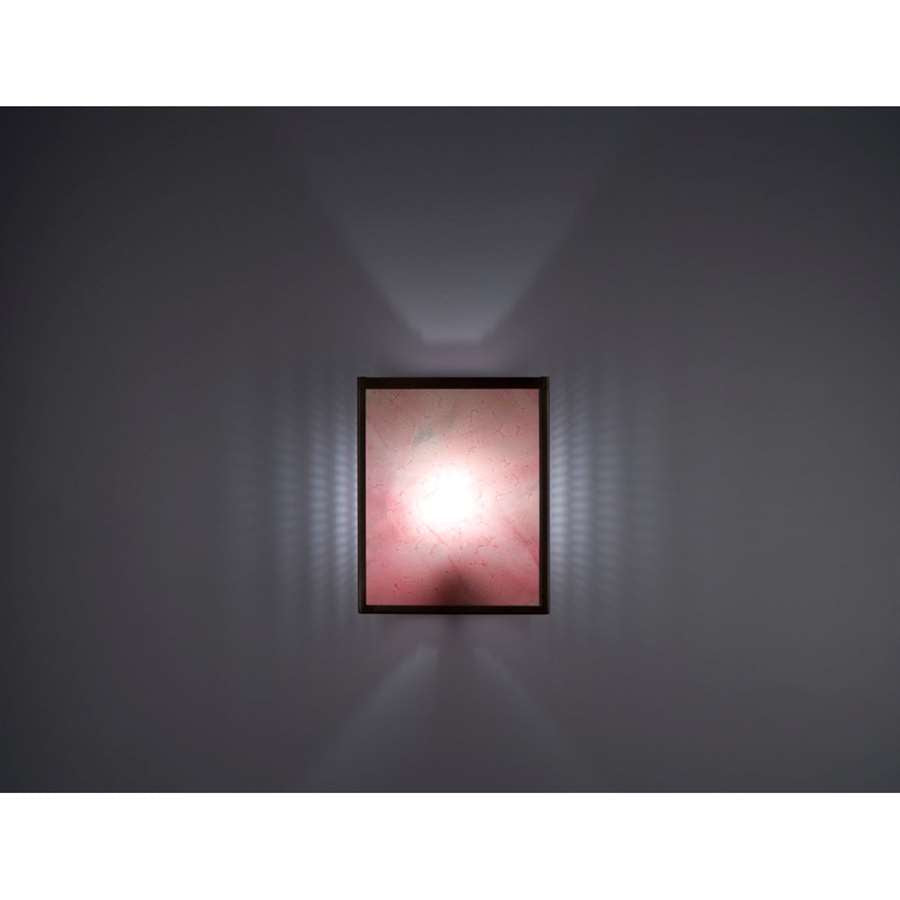 WPT Design FN 2-Light Bronze Blush Wall Sconce | Bronze Steel Frame and Blush Art Glass | Hallway & Bedroom Accent | Model FN2-BZ-BLS-I