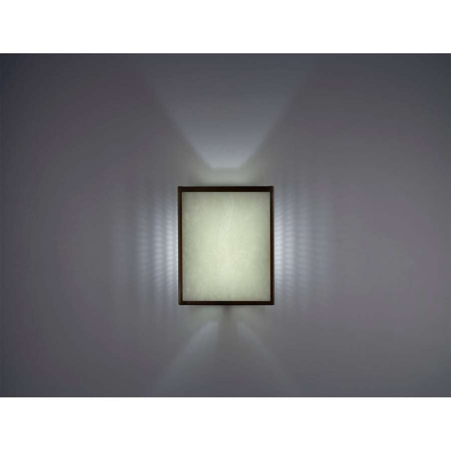 WPT Design FN 2-Light Bronze Wall Sconce | Handmade Phantom Amber Art Glass | Hallway & Bedroom Accent | 8 x 4 x 10 in | Model FN2-BZ-PHAM-I