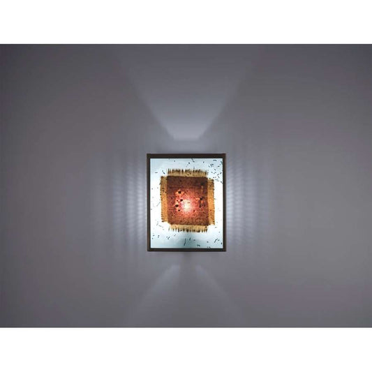 WPT Design FN 2 8in 1-Light Wall Sconce | Silver Steel and Matte Black Glass | Hallway & Bedroom | 8 x 4 x 10 in | Model FN2-SV-MB-I