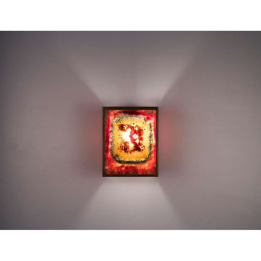 WPT Design FN 3 Silver 1-Light Wall Sconce | Silver Steel and Amber Lemon Drop Glass | Bedroom & Hallway Accent Light | Model FN3-SV-ALD-I