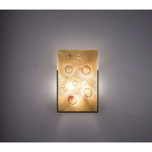 WPT Design FN Judy 12in 2-Light Wall Sconce | Bronze and Whirlpool Dark Amber Glass | Hallway & Bedroom | 12 x 4 x 18 in | Model FNJUDY-BZ-WPDKAM