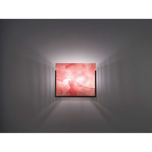 WPT Design FN Wide 11in 2-Light Wall Sconce | Bronze and Half Moon Blue Glass | Hallway & Bedroom | 11 x 4 x 10 in | Model FNWIDE-BZ-HMB