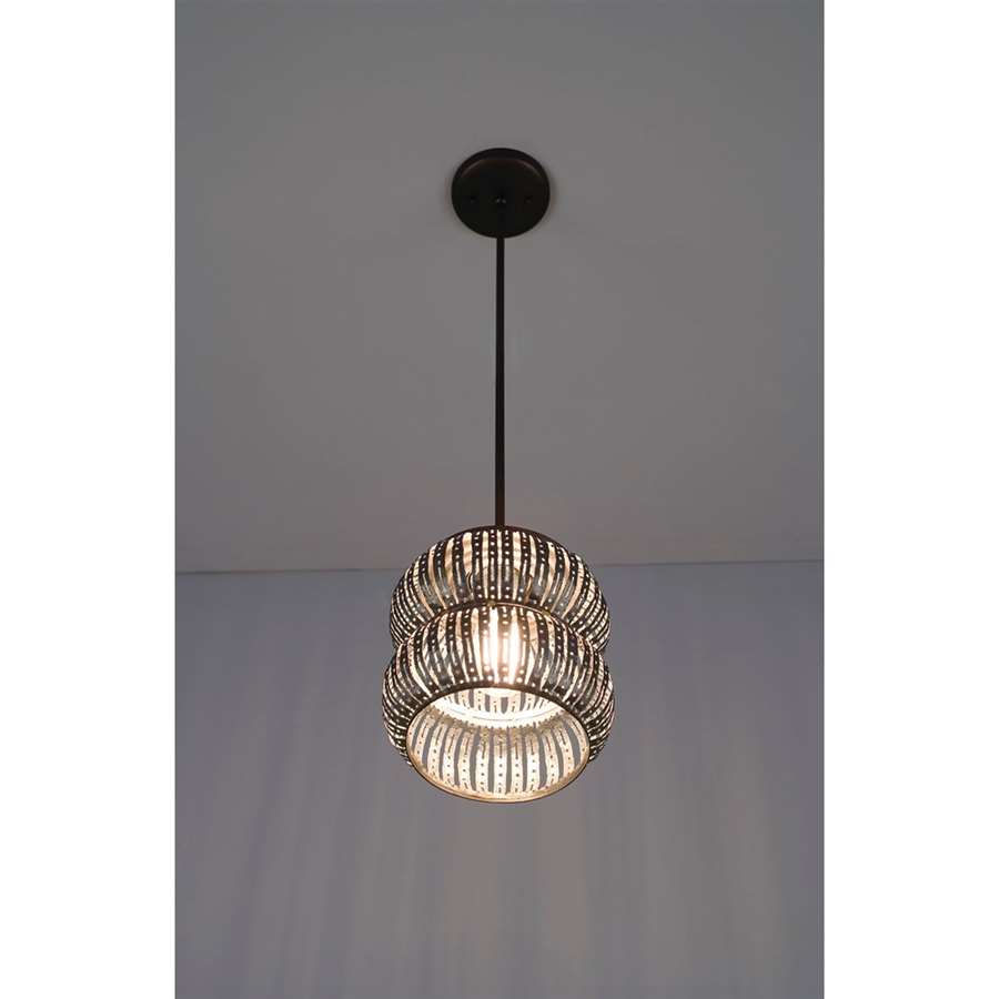 WPT Design Grand Secola 43in 1-Light Pendant | Recycled Bronze and Glass | Kitchen Island & Dining Room | 16 x 43 x 18 in | Model SEC-BZ-PEND-GR-43