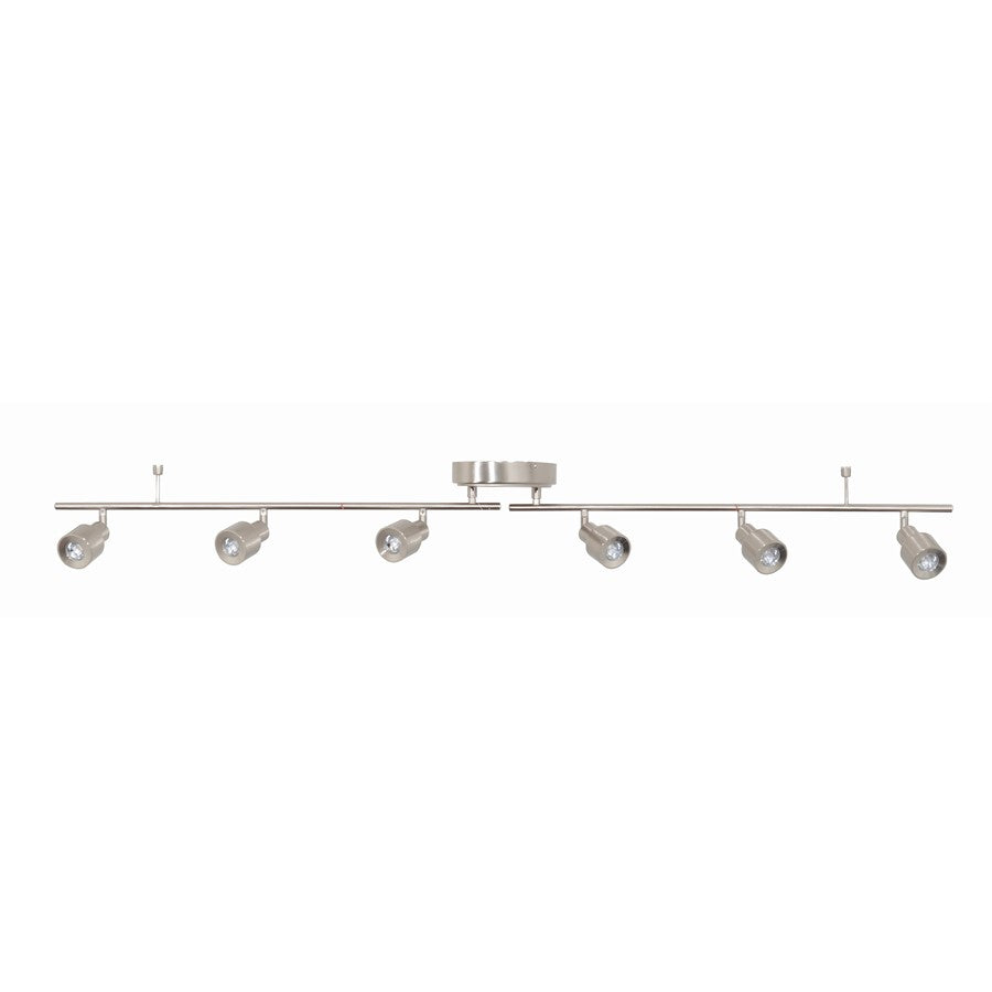 AFX Lighting Chappelle 6 Light Track Light, Satin Nickel/Satin Nickel - 126509