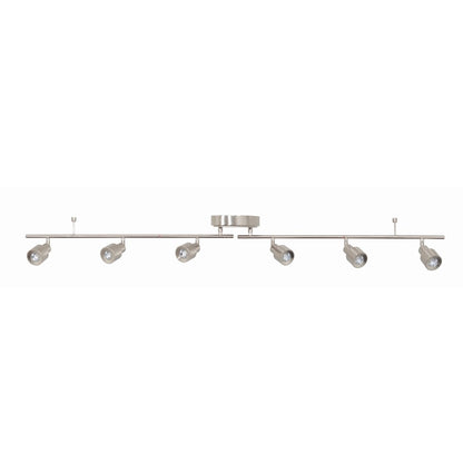 AFX Lighting Chappelle 6 Light Track Light, Satin Nickel/Satin Nickel - 126509