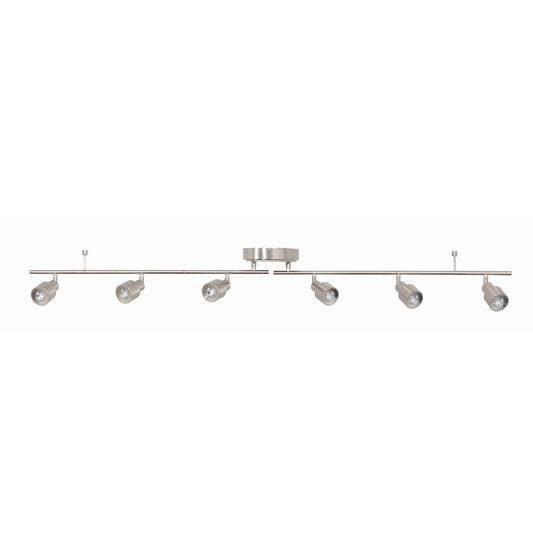 AFX Lighting Chappelle 6 Light Track Light, Satin Nickel/Satin Nickel - 126509