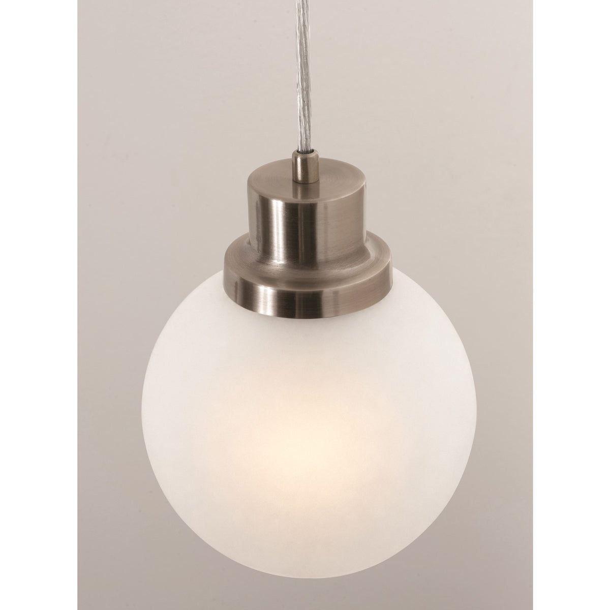 AFX Abrya 6in 1-Light Pendant | Transitional Brushed Nickel Steel and Frosted White Glass | Kitchen Island & Dining Room | Model ABYP06MBBNFG