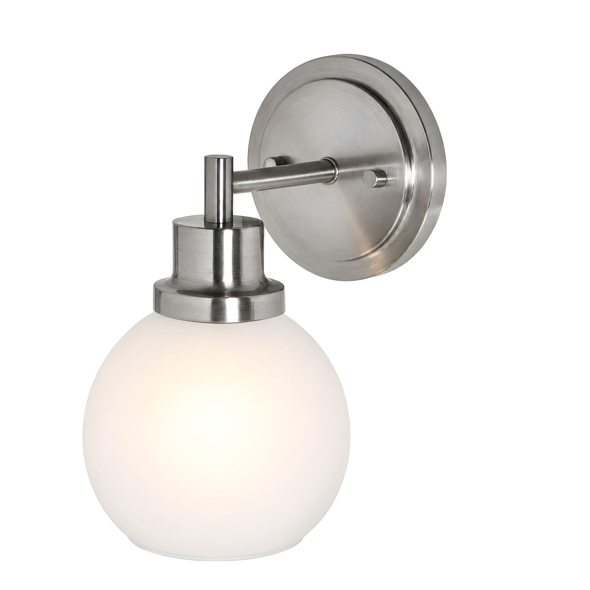 AFX Abrya 10in 1-Light Wall Sconce | Transitional Brushed Nickel and Frosted White Glass | Hallway & Foyer | Model ABYS0610MBBNFG