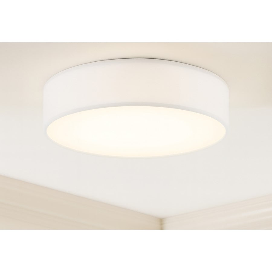 AFX Lighting Ashland 1Lt 12" LED Flush Mount, White/White