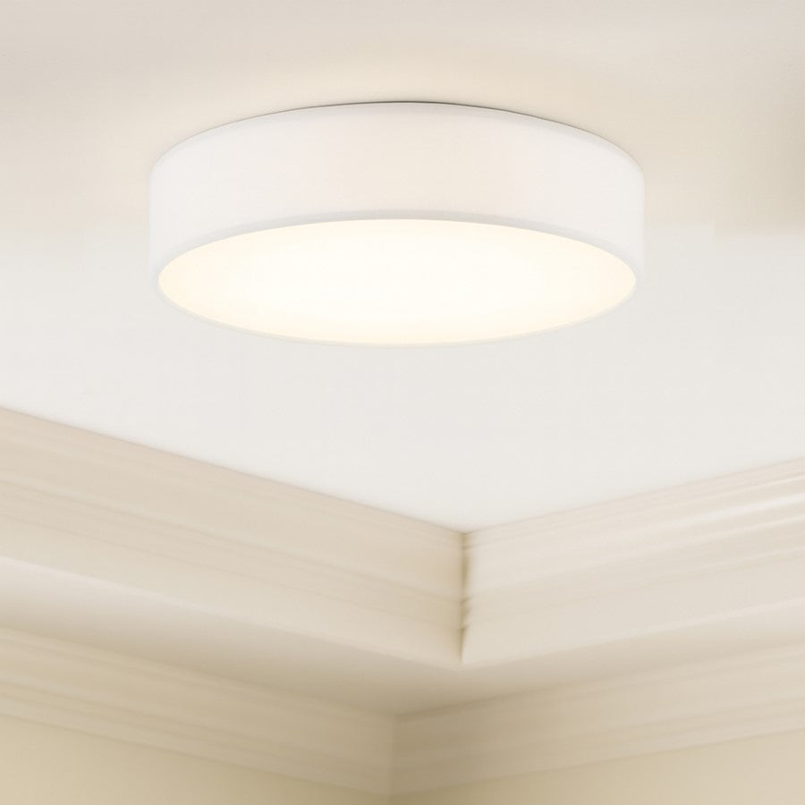 AFX Lighting Ashland 1Lt 16" LED Flush Mount, White/White
