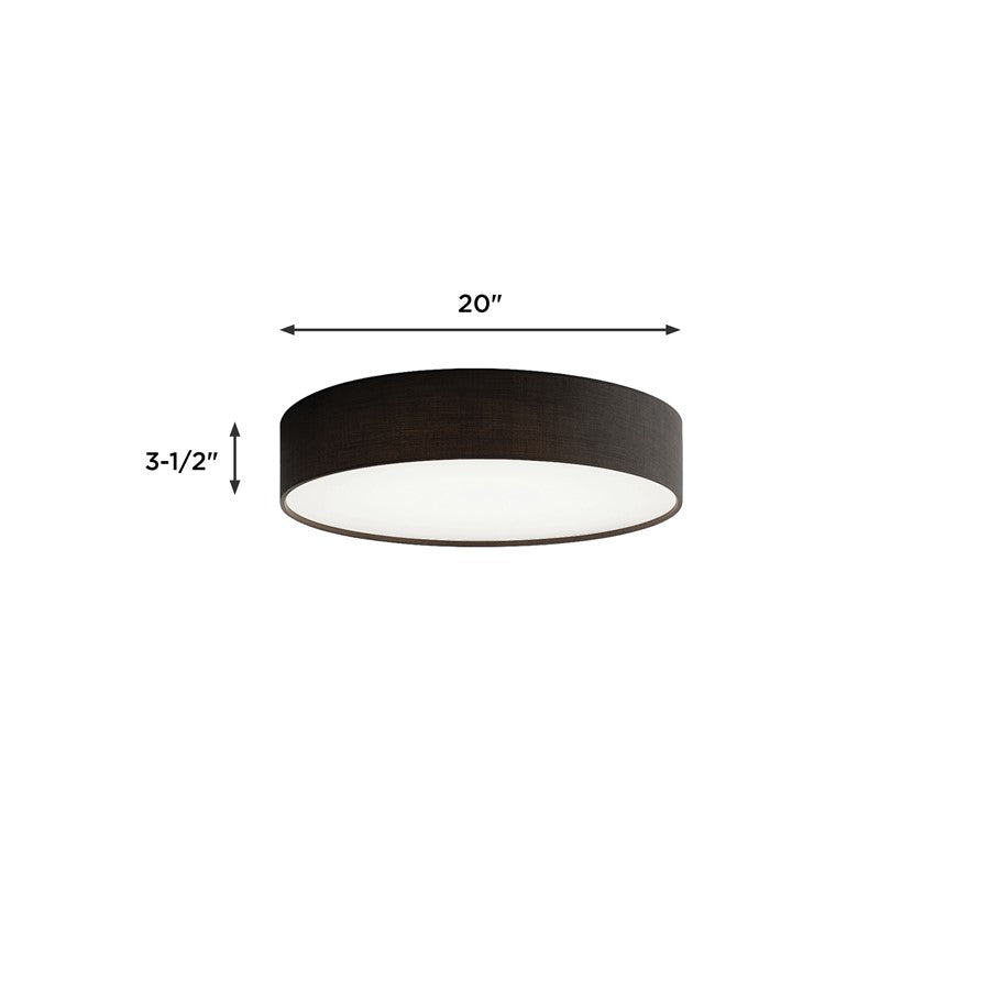 AFX Lighting Ashland 1Lt 19" LED Flush Mount, White/Black