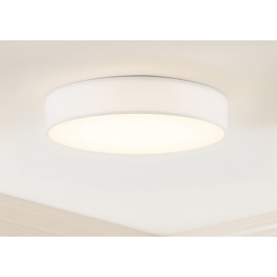 AFX Lighting Ashland 1Lt 19" LED Flush Mount, White/White