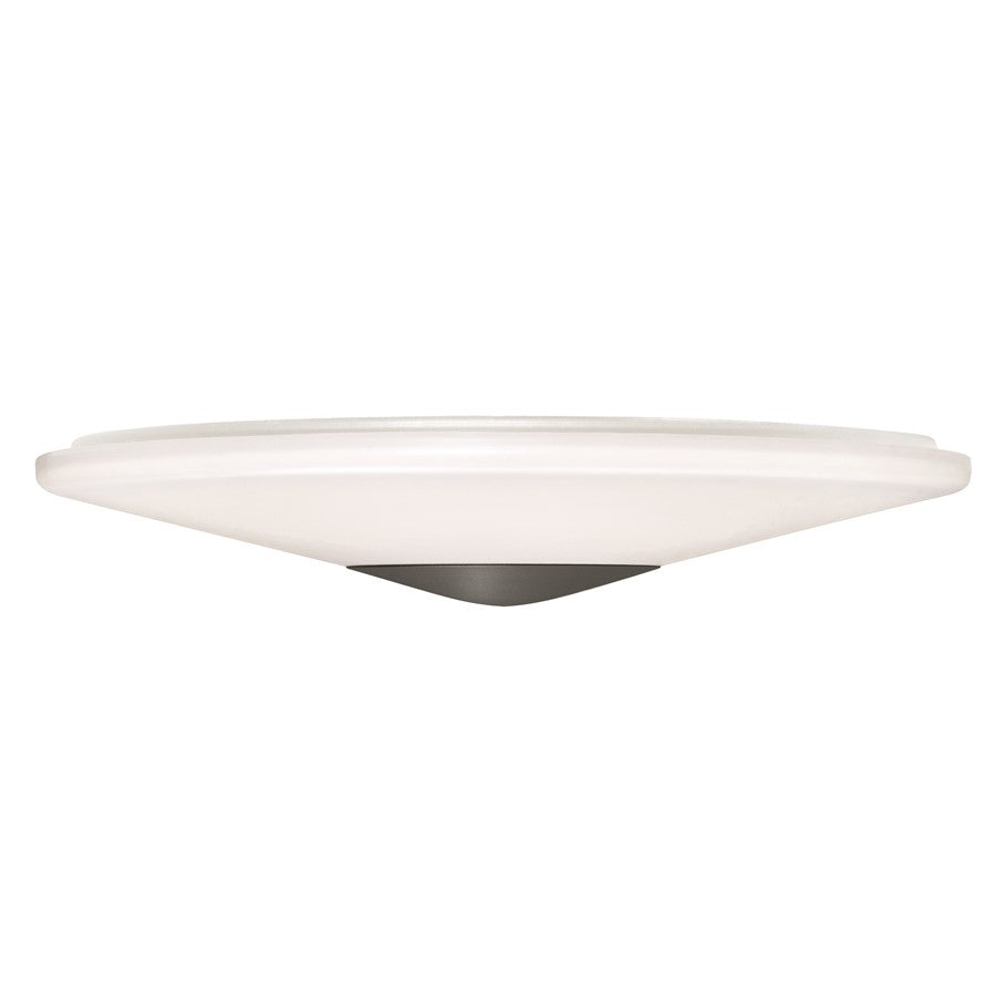 AFX Lighting Alpine 1 Light 17" Flush Mount, Black/White - ALPF17LAJUDBK