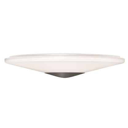 AFX Lighting Alpine 1 Light 17" Flush Mount, Black/White - ALPF17LAJUDBK